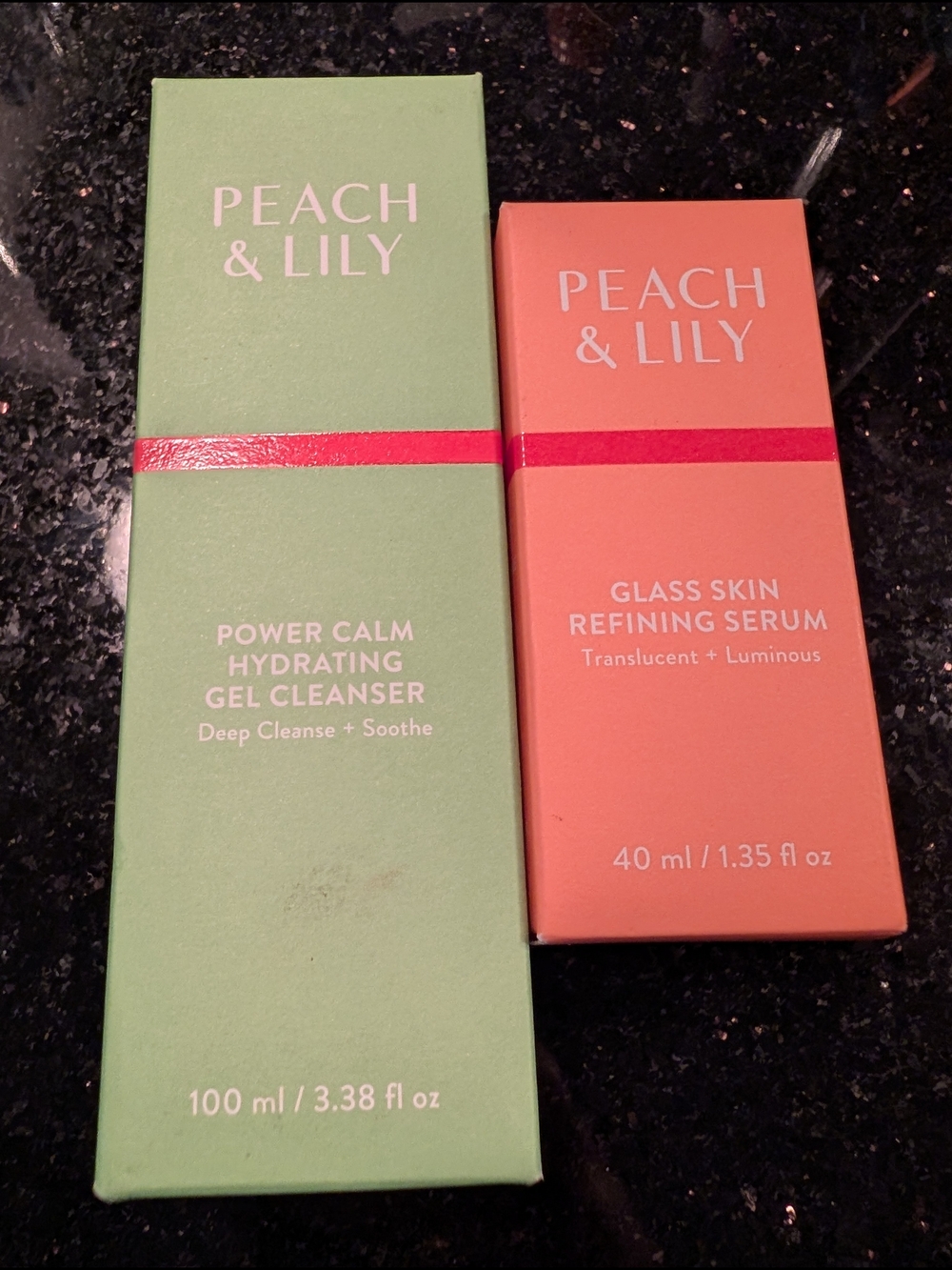 Peach & Lily Hydrating Gel Cleanser + Glass Skin Refining Serum - Green & Coral